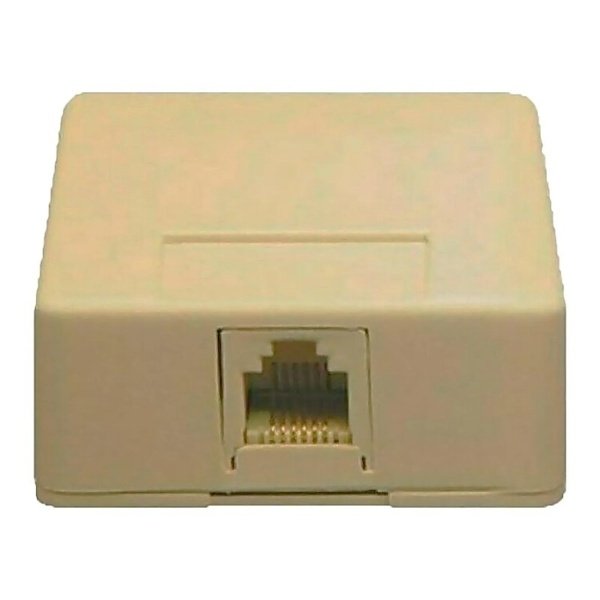 BISCUIT JACK SURFACE MOUNT 6P6C IVORY