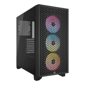 CASE CORSAIR ATX 3000D RGB AIRFLOW TEMPERED GLAS MID-TOWER CASE N-PS 3VEN NEGRO