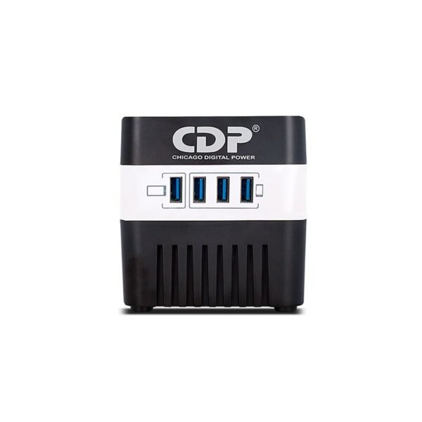 REGULADOR VOLTAJE CDP RU-AVR604 600VA / 300W / E/S:120V / S:(4)AVR+SUP DE PICOS / S:(4)USB 5V