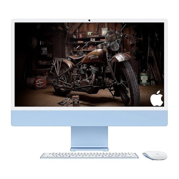 COP. APPLE IMAC AIO M4 16GB 256GB-SSD 24INCH BT WIFI CAM. IOS BLUE