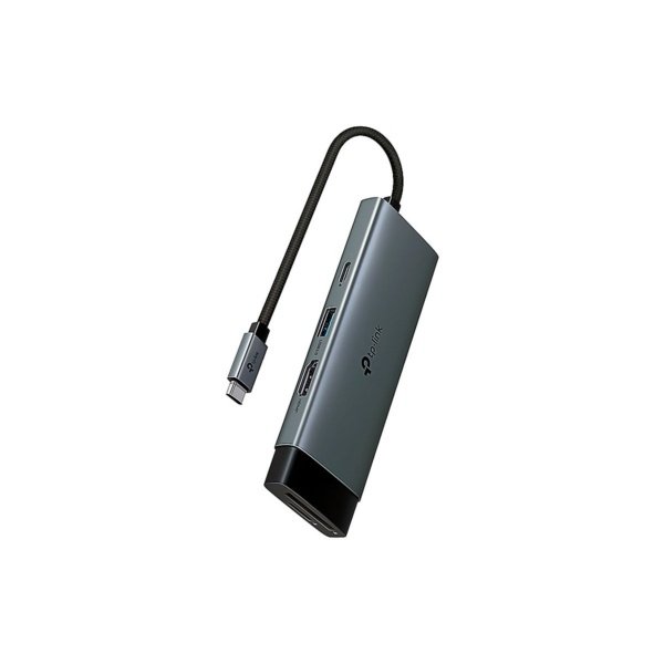 HUB TP-Link USB Tipo-C 7 in 1 con Puerto HDMI 4K 60Hz. SD microSD Fast Charge Silver