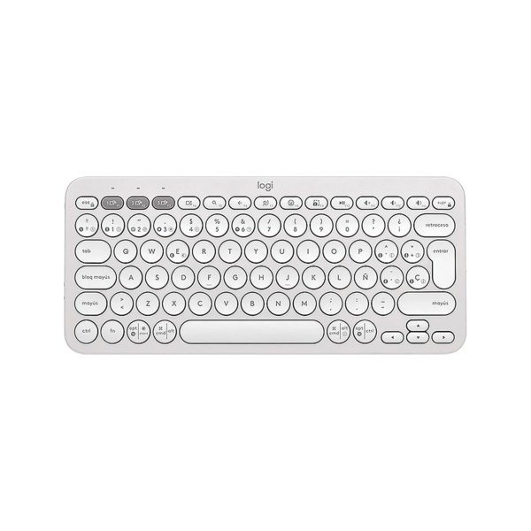 Teclado LOGITECH PEBBLE KEYS 2 K380S Wireless SP Blanco