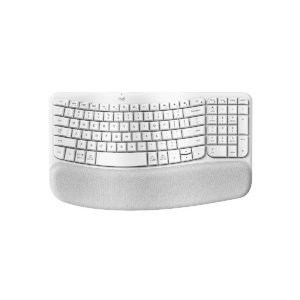 TECLADO LOGITECH ERGONOMICO WAVE KEYS CON REPOSAMANOS WIRELESS USB WHITE