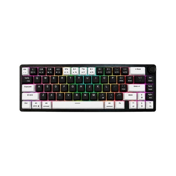 TECLADO MECANICO TENGU RGB OKAMI NEGROBLANCO SWITCHAZUL WI-FI GAMER