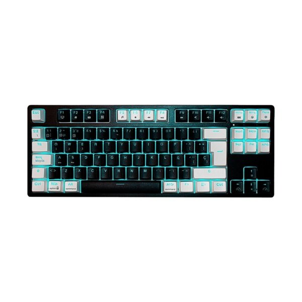TECLADO MECANICO TENGU RGB NEGROBLANCO SWICHROJO YOKAI WIFI-WIRED GAMER