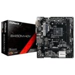 MBO ASROCK B450M-HDV AMD SOCKET AMD4 4XDDR4 VD SN RD HDMI DVI-D D-SUB 1M.2 6USB3.1 PCI-EXP3.0 UATX