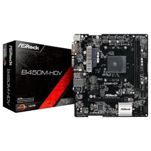 MBO ASROCK B450M-HDV AMD SOCKET AMD4 4XDDR4 VD SN RD HDMI DVI-D D-SUB 1M.2 6USB3.1 PCI-EXP3.0 UATX