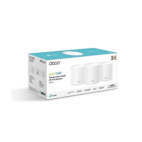ROUTER/TPLINK/ DECO X10 /3-PACK SISTEMA WIFI DE MAYA AX15000 /120 DISP. CONECTADOS/2 PTOS GIGABIT