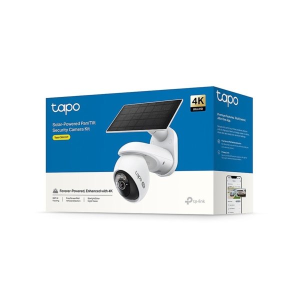 CAMARA TPLINK/TAPO C660 KIT/4K/VISION NOCTURNA COLOR /CON PANEL SOLAR INCLU/2.4 A 5 GHZ / 360 GRAD