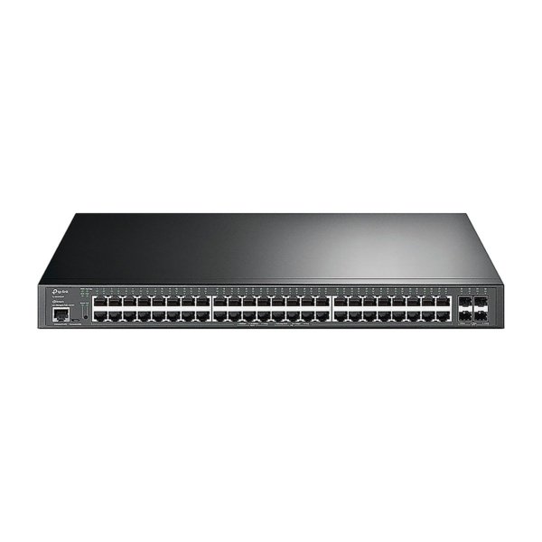 SWITCH TP-Link ADMINISTRABLE JetStream 48P Gigabit con 4Puetos 10GE SFP Plus y 48P PoE Plus