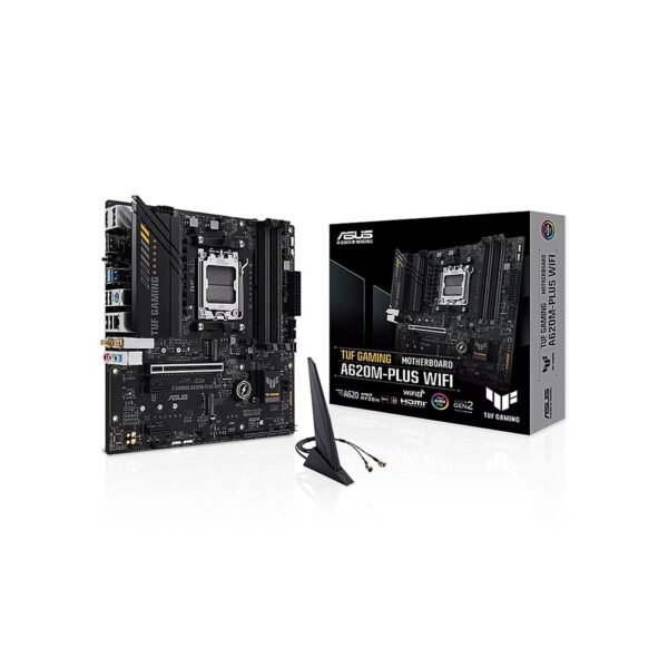 MAINBOARD ASUS TUF GAMING A620M-PLUS WIFI AM5 DDR5 WIFI 6 BT V5.3 AURA SYNC RGB