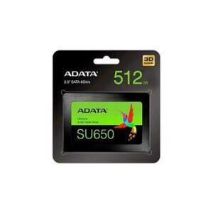 DISCO SSD ADATA 512GB SU650 2.5 SATA 6GB/S 3D NAND LECTURA 520MB/S ESCRITURA 450MB/S