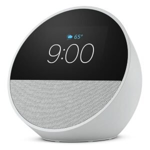 PARLANTE AMAZON ECHO SPOT B0BFCBKXWL BLANCO RELOJ ALARMA ALEXA PANTALLA 2.8