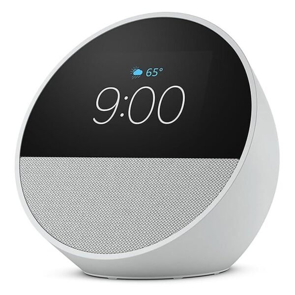 PARLANTE AMAZON ECHO SPOT B0BFCBKXWL BLANCO RELOJ ALARMA ALEXA PANTALLA 2.8