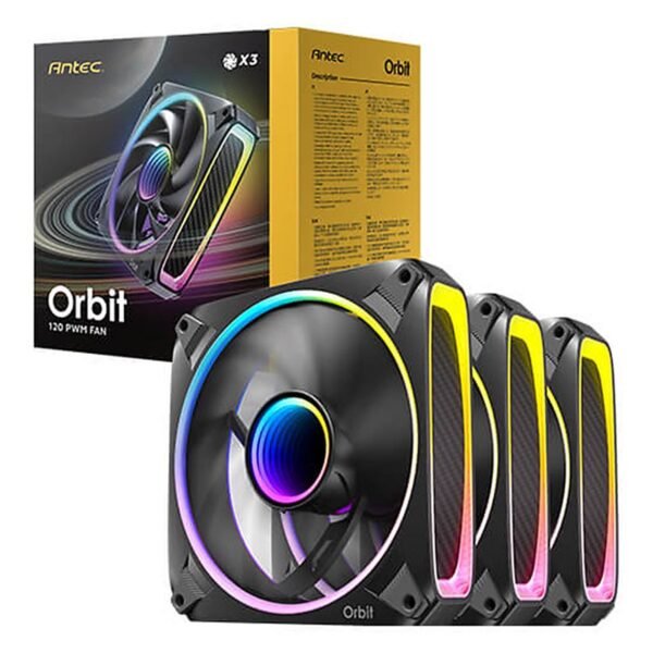 FAN ANTEC/ORBIT 120 ARGB 4-PIN 3-PIN LED/3 IN 1 PACK