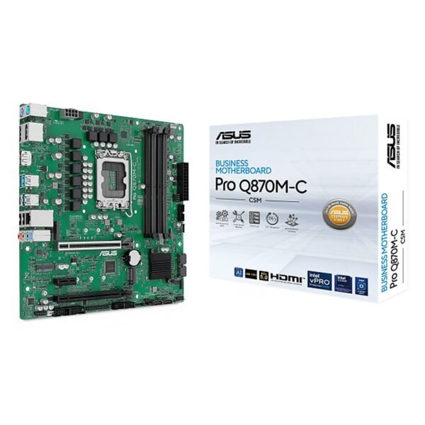 MAINBOARD/ASUS PRO Q870M-C-CSM LGA1851 MICRO ATX 4 SLOTS DDR5 2XHDMI 2XDP 90MB1KEP-M0EAYC