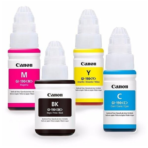 BOTELLAS CANON GI190 PACK 4 COLORES 0667C015AA