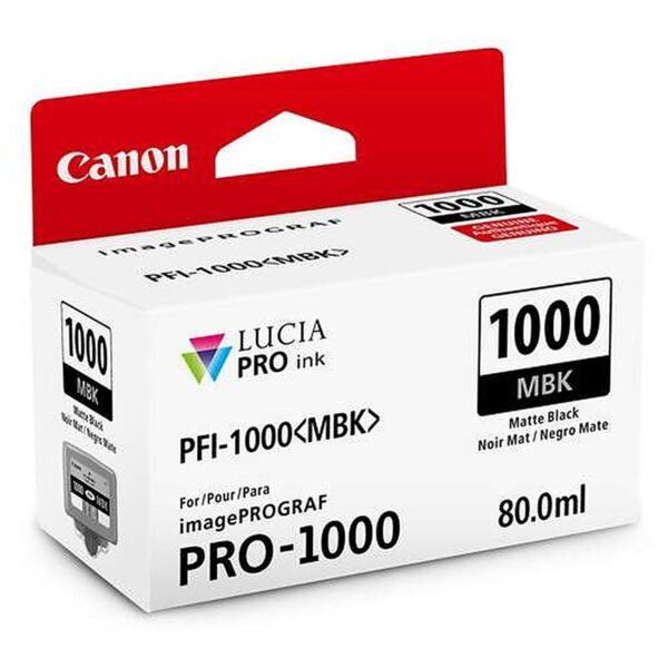 TINTA PFI-1000 NEGRO MATE 80ML IMAGEPROGRAF PRO-1000