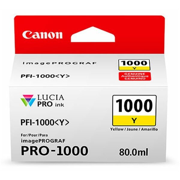 TINTA PFI-1000 AMARILLO 80ML IMAGEPROGRAF PRO-1000