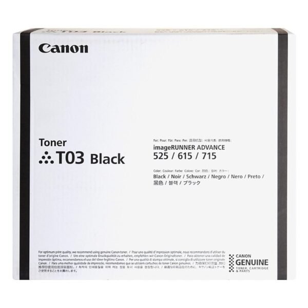 TONER CANON T03 NEGRO RENDIMIENTO 51500 PAGINAS IRA 527IF