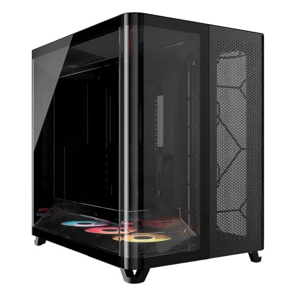 CASE CORSAIR ATX TRIPLE CAMARA ARGB AIR 5400 Tempered Glass 2USB3.2 HD-Audio Mid-Tower Black