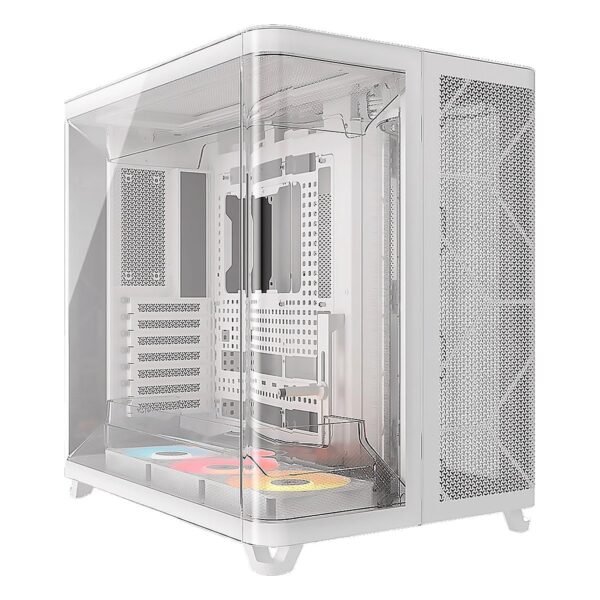 CASE CORSAIR ATX TRIPLE CAMARA ARGB AIR 5400 Tempered Glass 2USB3.2 HD-Audio Mid-Tower White