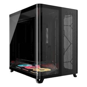 CASE CORSAIR ATX TRIPLE CAMARA AIR 5400 LX-R RGB iCUE LINK Tempered 2USB3.2 HD-Audio Mid-Tower Black