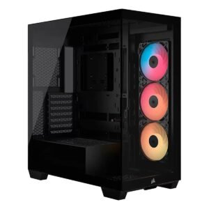 CASE CORSAIR ATX 3500X RS-R ARGB Panoramic Glass 2USB-C 2USB3.2 HD-Audio Mid-Tower Black