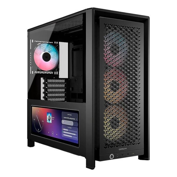 CASE CORSAIR ATX 4000D Pantalla Tactil XENEON 14.5 TEMPERED GLAS MID-TOWER CASE N-PS 4VEN-RGB NEGRO