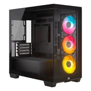 CASE CORSAIR 2800X ARGB RS-R PARA GPU-410mm 3Vent. Front. RS120-R ARGB mini-ATX microATX Black
