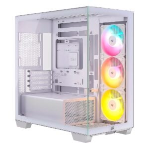 CASE CORSAIR 2800X ARGB RS-R PARA GPU-410mm 3Vent. Front. RS120-R ARGB mini-ATX microATX White