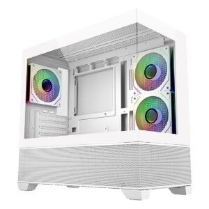 CASE COOLER MASTER/MINI TOWER ELITE 490 WHITE 1X120MM ARGB 2X120MM SIDE MOUNT