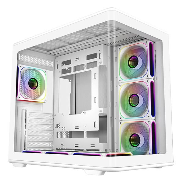 CASE COOLER MASTER/MID TOWER ELITE 600 WHITE 1X120MM ARGB REAR 3X120MM SIDE MOUNT