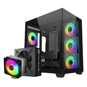 CASE COOLER MASTER/E681 MID TOWER BLACK WOOD BUNDLE FUENTE 750W GOLD - AIR COOLER 212 SPECTRUM