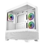 CASE COOLER MASTER/MID TOWER ELITE 690 WHITE WOOD 1X120MM ARGB REAR 2X120MM SIDE MOUNT