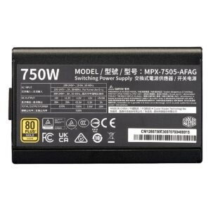 FUENTE COOLER MASTER/ELITE GOLD 750W 80 PLUS GOLD MODULAR 24-PIN ATX
