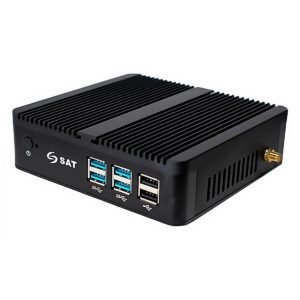 MINI PC SAT Z4125 4GB-DDR3 128GB-SSD Wifi HDMI VGA LAN 8-USB Black