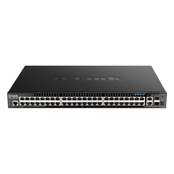 SWITCHES D-LINK DGS-1520-52MP POE 48PTOS/2 PTOS 10G SFP PLUS/2 PTOS 10GBASE-T