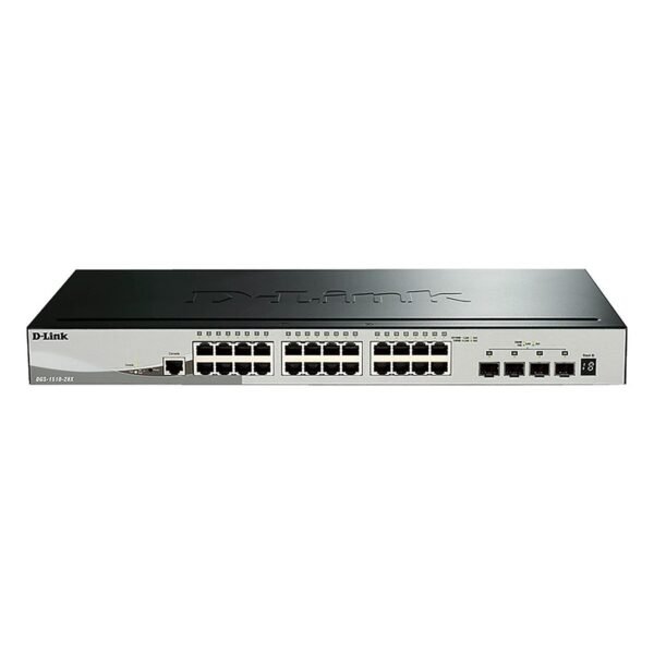 SWITCH D-LINK DGS-1510-28X 24 PTOS. GIGABIT + 4 PTOS SFP+ L2+ VLAN CAP.128GBPS 19