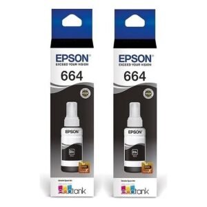 BOTELLAS EPSON T664 PACK 2 NEGRO L200/L350/L5190 T644120-2P