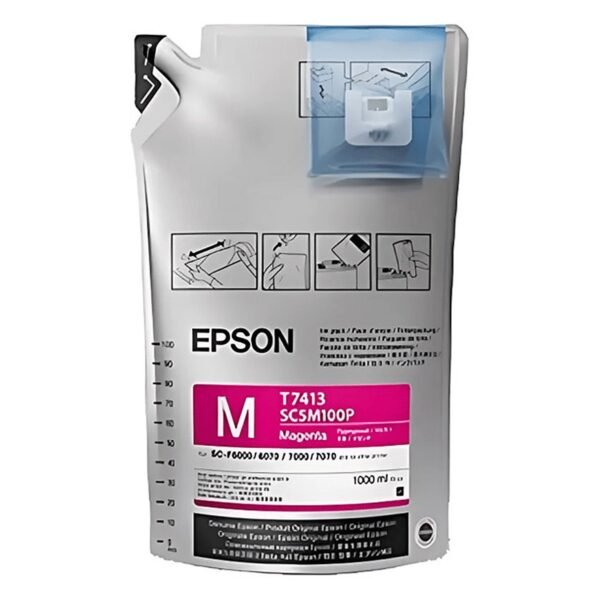 TINTA EPSON 7413 MAGENTA ULTRACHROME F6200/F7200/F9200/F9370 6 LITROS C13T741320