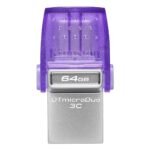 FLASH MEMORY KINGSTON 64GB DATA TRAVELER MICRO-DUO3CG3 TYPE-A - C PURPLE