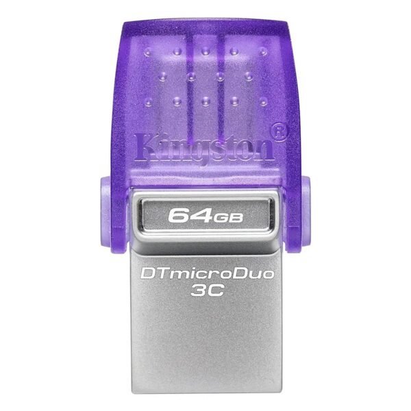 FLASH MEMORY KINGSTON 64GB DATA TRAVELER MICRO-DUO3CG3 TYPE-A - C PURPLE
