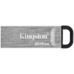 FLASH MEMORY KINGSTON DATATRAVELER KYSON DTKN 64GB USB 3.2 PLATEADO