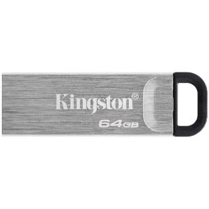 FLASH MEMORY KINGSTON DATATRAVELER KYSON DTKN 64GB USB 3.2 PLATEADO