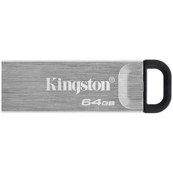FLASH MEMORY KINGSTON DATATRAVELER KYSON DTKN 64GB USB 3.2 PLATEADO