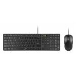 COMBO TECLADO Y MOUSE GENIUS SLIMSTAR C126 USB NEGRO / SMART KEY / MOUSE DX-125