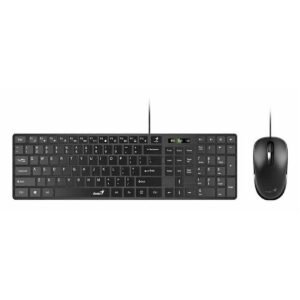 COMBO TECLADO Y MOUSE GENIUS SLIMSTAR C126 USB NEGRO / SMART KEY / MOUSE DX-125