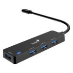 HUB GENIUS UH-400 USB TIPO-C A 4 PUERTOS USB-A 3.0 /WIN 8/10/11 /MAC OS 13.5 /ANDROID OS /APPLE IO