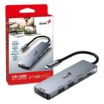 HUB GENIUS UH-500 USB-C A 5 PUERTOS /USB-A (2) /USB-C (1) /HDMI (1) /PD CARGA (1) /WIN 10/11 /MAC